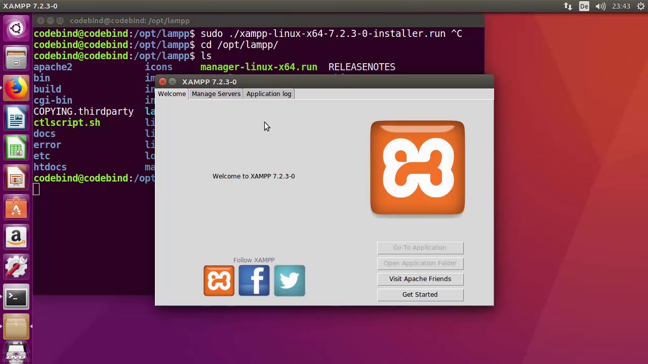 how to start xampp from terminal in ubuntu